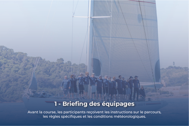 Étape 1 d'une régate de la Toulon Provence Regatta : Briefing des équipages